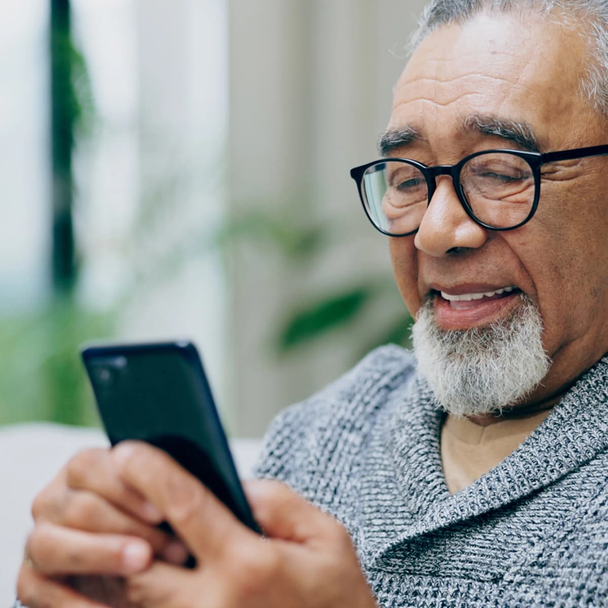Person holding a smartphone